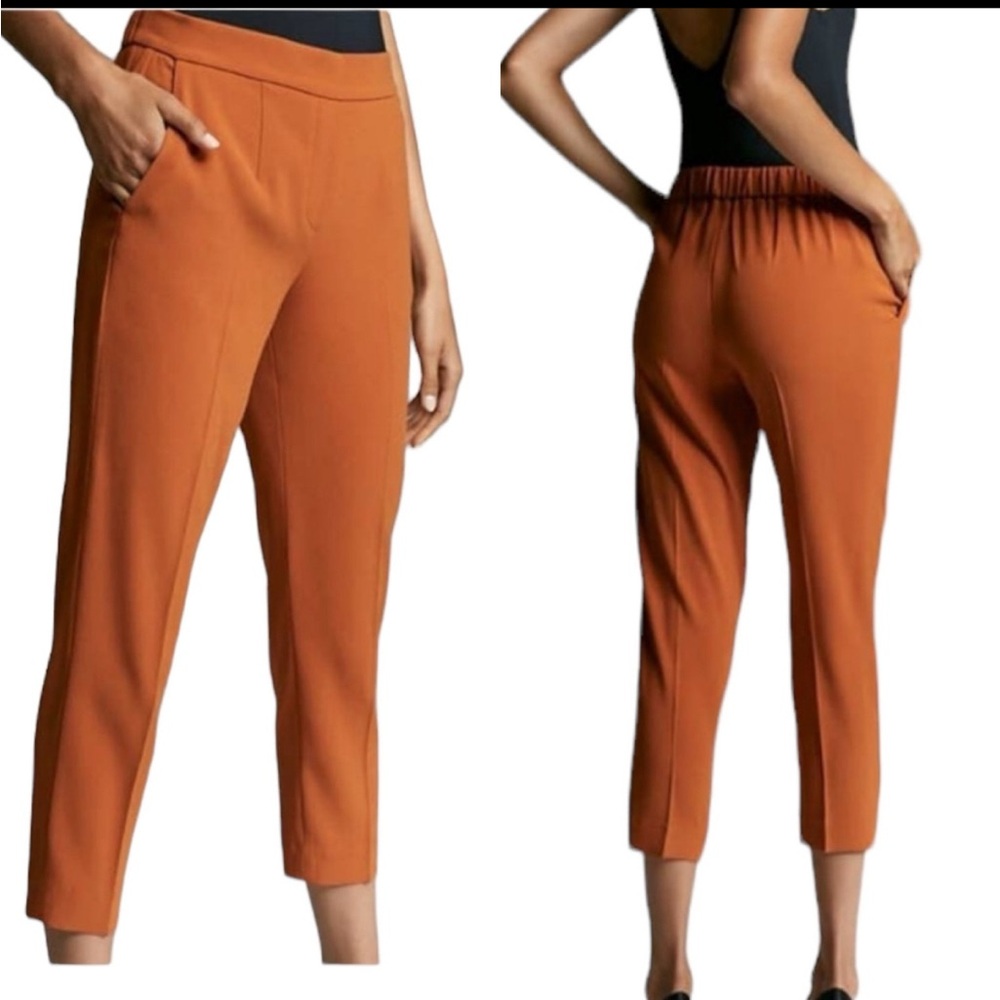 Babaton Aritzia Conan Rich Cognac ankle pants